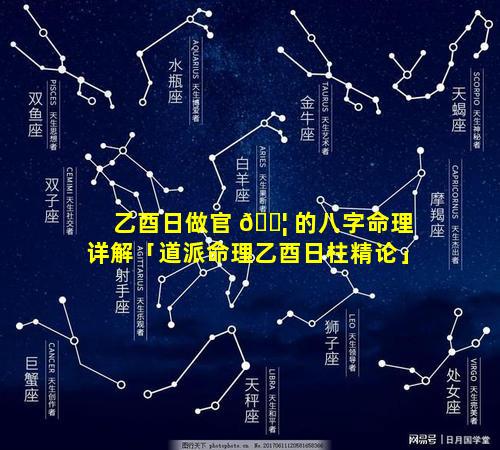 乙酉日做官 🐦 的八字命理详解「道派命理乙酉日柱精论」